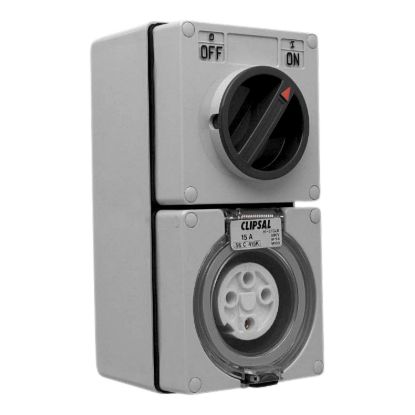 Picture of Switched Socket Outlet, Clipsal - 56 Series, 500V, 16A, IP66, 3 Pole, Key Operated, High Cycle