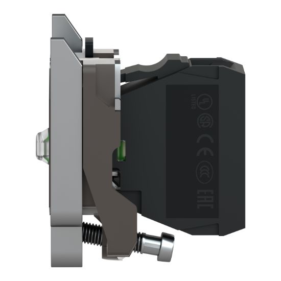 Picture of Light block with body fixing collar, Harmony XB4, metal, blue, integral LED, 230…240V AC