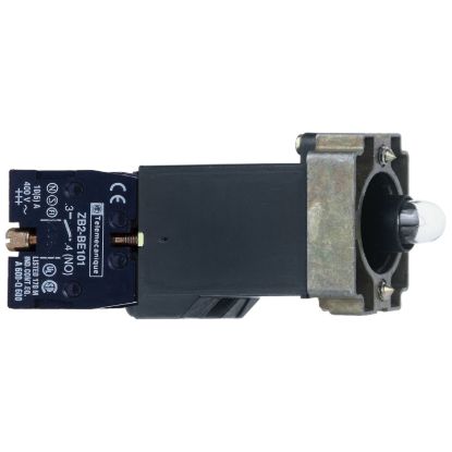 Picture of body for illuminated control button - Ø 22 - clear bulb BA 9s 1NO