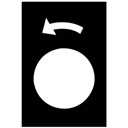 Picture of Marked legend, Harmony XAC, legend, 30x40mm, black, slew left, slow