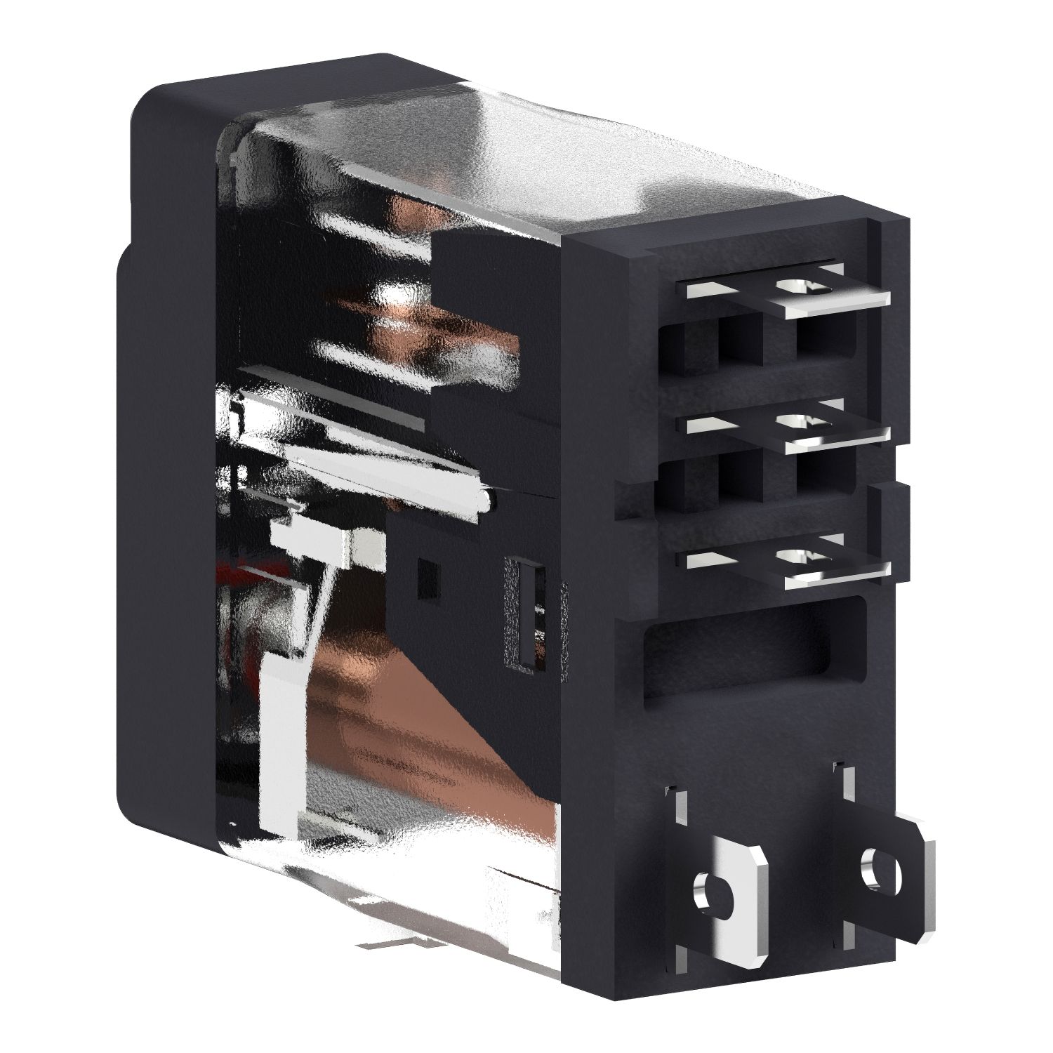 Picture of interface plug in relay, Harmony Electromechanical Relays, 10A, 1CO, lockable test but to n, 230V AC