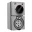 Picture of Switched Socket Outlet, Clipsal - 56 Series, 500V, 40A, 5 Round PIN, IP66, 3 Pole, Surface Mount