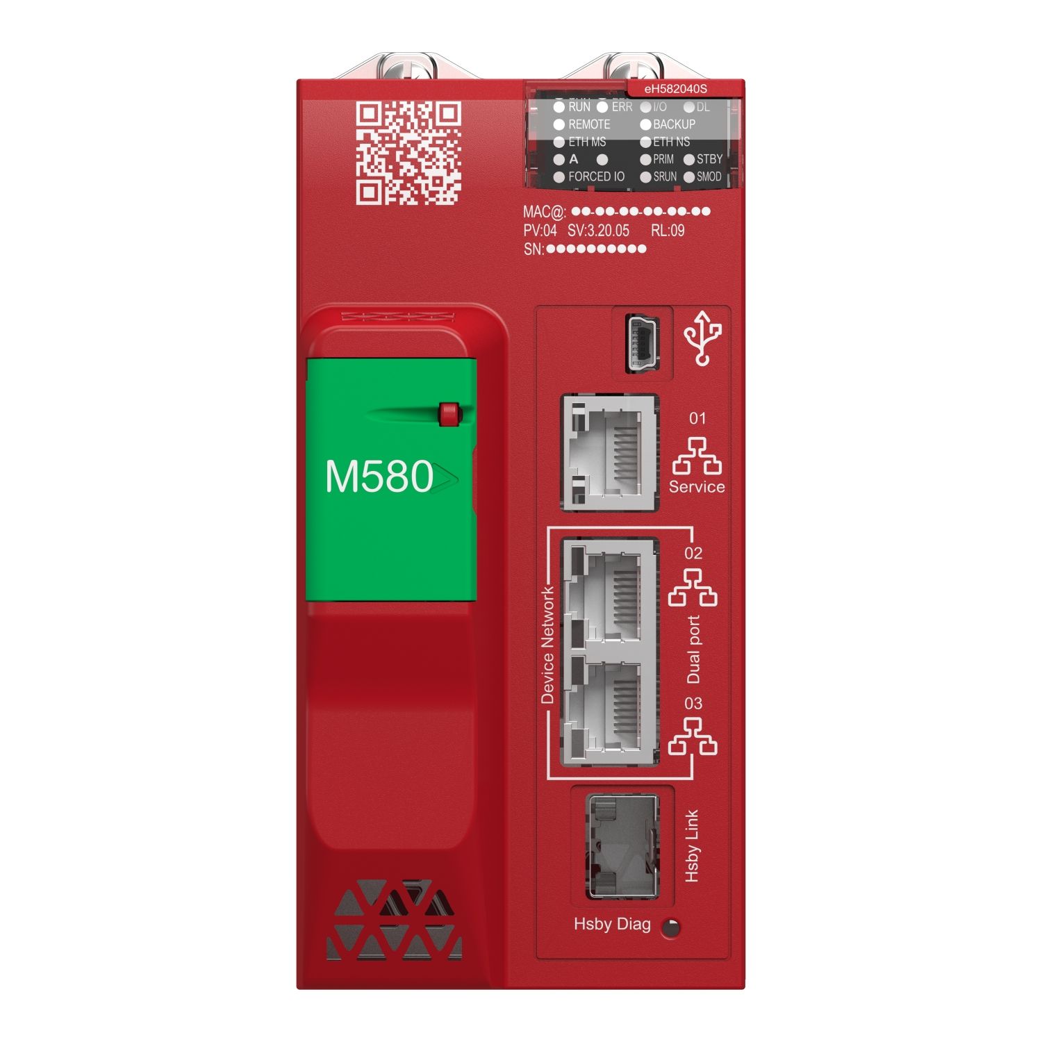 Picture of redundant safety processor, Modicon M580, 8MB, 61 Ethernet devices, 8 remote IO racks