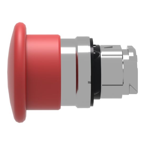 Picture of Head for non illuminated pushbutton, Harmony XB4, mushroom 40mm, metal, red, 22mm, spring return