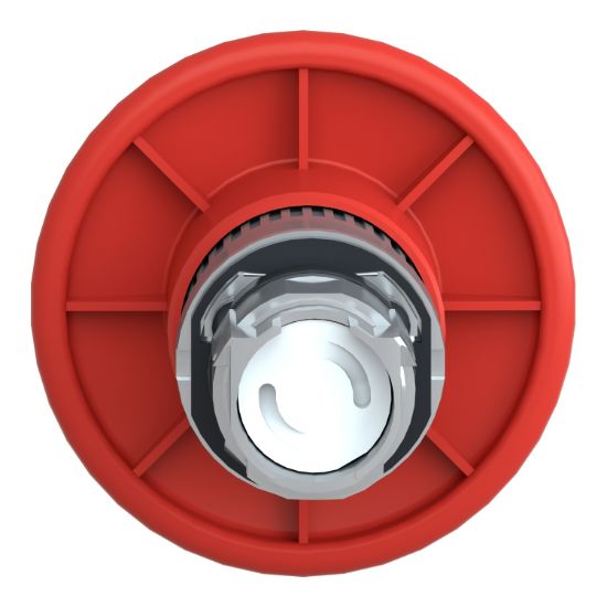 Picture of Emergency stop head, Harmony XB4, switching off, metal, red mushroom 60mm, 22mm, trigger latching turn to release