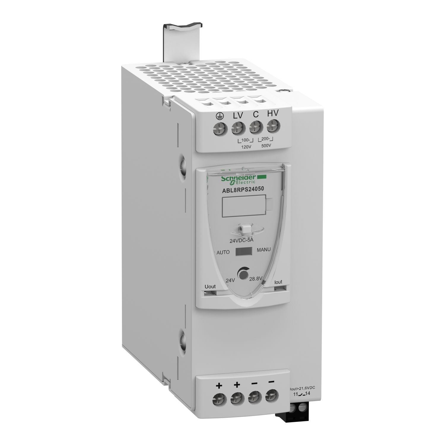 Picture of Regulated Switch Power Supply, Phaseo ABL7 ABL8, 1 or 2 phase, 100..500V, 24V, 5A
