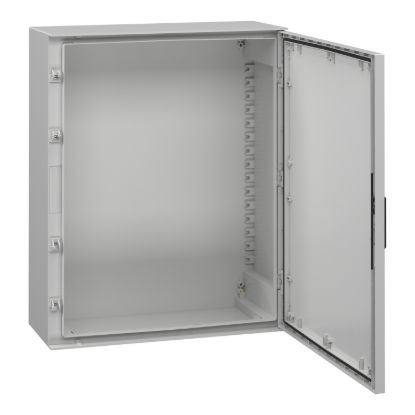 Picture of Wall mounted polyester enclosure, Thalassa, Thalassa PLM, plain door, 1056x852x350mm, IP66, IK10, RAL 7035