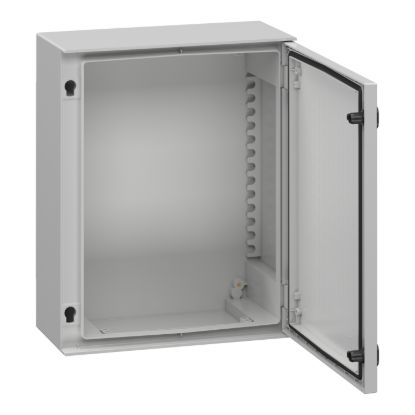 Picture of Wall mounted polyester enclosure, Thalassa, Thalassa PLM, plain door, 530x430x200mm, IP66, IK10, RAL 7035