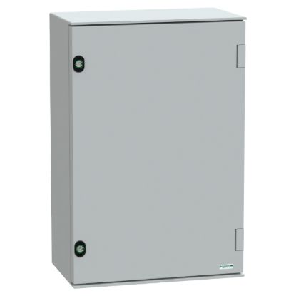 Picture of Wall mounted polyester enclosure, Thalassa, Thalassa PLM, plain door, 647x436x250mm, IP66, IK10, RAL 7035
