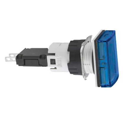 Picture of Complete pilot light, Harmony XB6, rectangular blue Ø 16 with integral LED 12...24 V