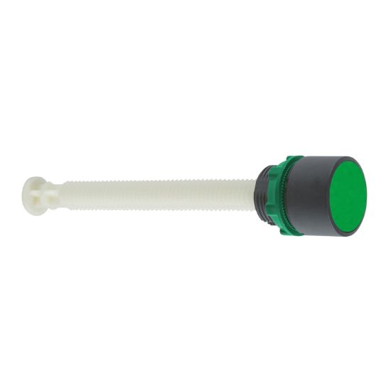 Picture of Manual overload reset push button, Harmony XB5, green flush, 22mm, for 17...120 mm actuation distance