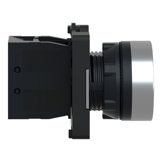 Picture of Complete push button, Easy Harmony XA2, plastic, flush, black, 22mm, spring return, unmarked, 1NO