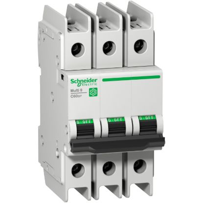 Picture of Miniature circuit breaker (MCB), Multi9 C60BP, 3P, 25A, D curve, 10kA (UL489), 10kA (IEC/EN 60947-2)