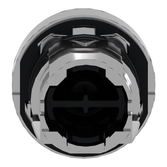 Picture of Push button head, Harmony XB4, metal, flush, green, 22mm, spring return, marked I