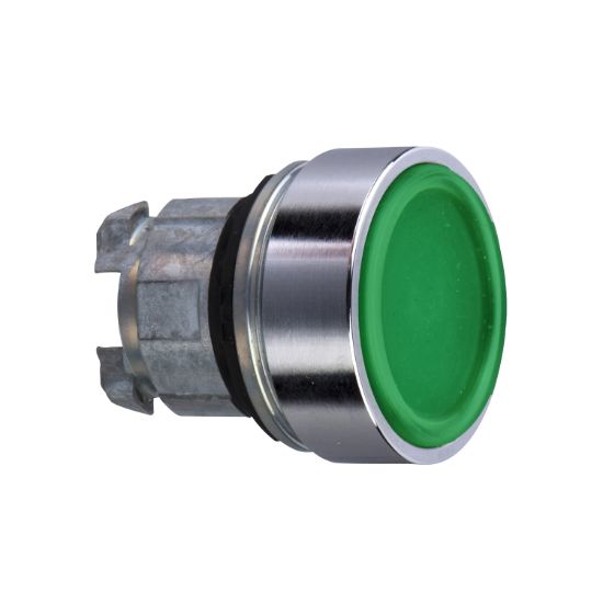 Picture of Head for non illuminated push button, Harmony XB4, green flush pushbutton Ø22 mm spring return unmarked