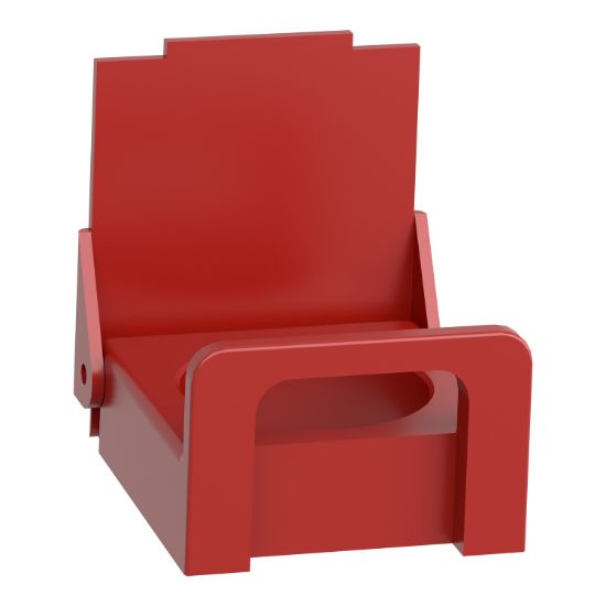 Picture of Padlockable flap, Harmony XB4, for 22mm flush push button, metal, red