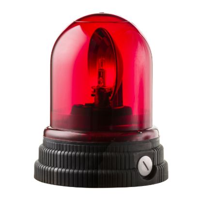 Picture of rotating mirror beacon XVR - Ø 165 - red - 70 W - 24 V AC DC