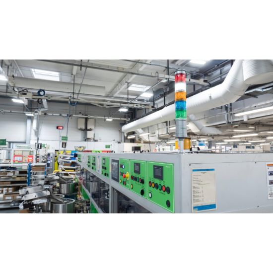 Picture of Base unit with top cover for modular tower lights, Harmony XVU, black, 60mm, NPN, 100...240V AC