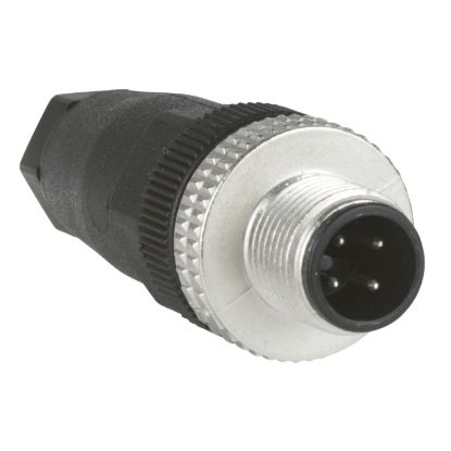 Picture of Male, M12, 4 pin, straight connector, cable gland Pg 7