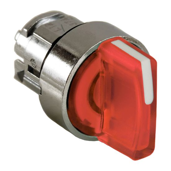 Picture of Head for selector switch, Harmony XB4, red Ø22 mm 3 position spring return