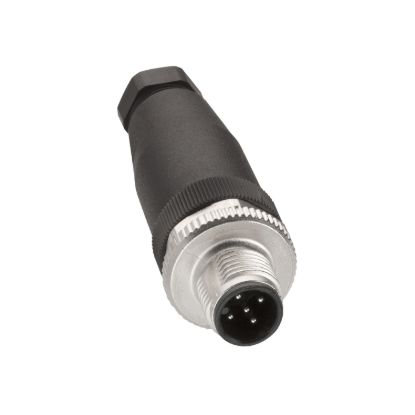 Picture of Male, M12, 5 pin, straight connector, cable gland Pg 7