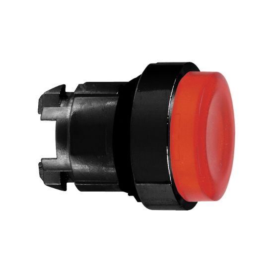 Picture of Head for illuminated push button, Harmony XB4, red projecting pushbutton Ø22 mm spring return integral LED