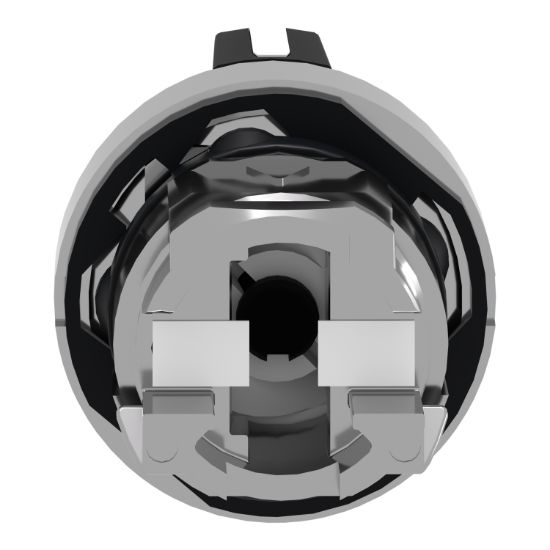 Picture of Selector switch head, Harmony XB4, metal, black, 22mm, 3 positions, spring return from left to center