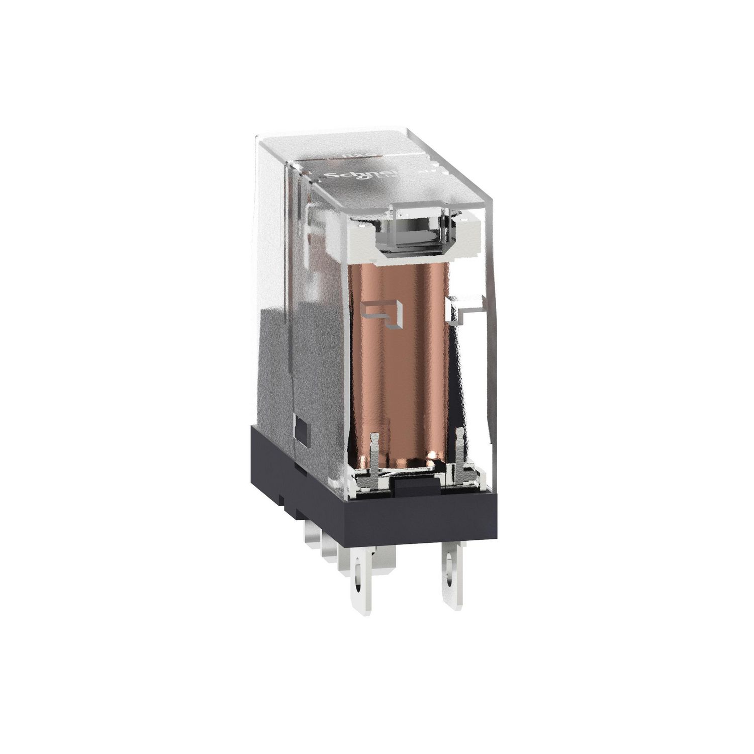 Picture of interface plug in relay, Harmony Electromechanical Relays, 10A, 1CO, clear cover, 24V DC