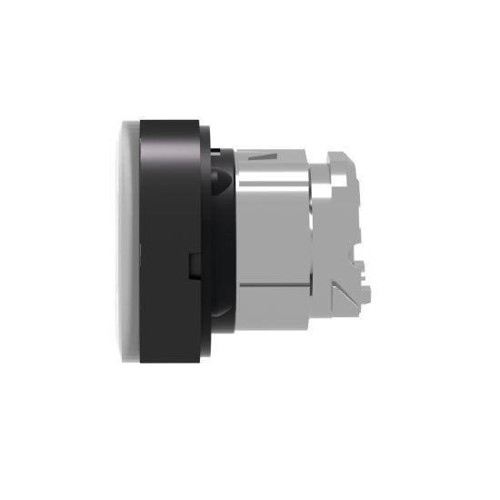 Picture of Head for illuminated push button, Harmony XB4, white flush, 22mm, universal LED, spring return, plain, unmarked