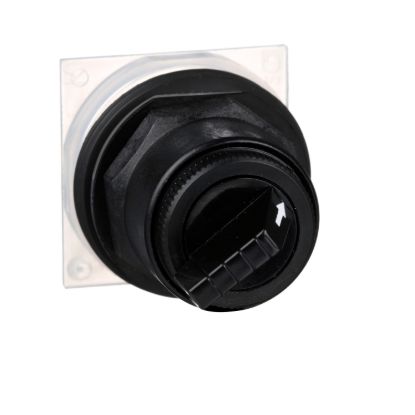Picture of Head for selector switch, Harmony 9001SK, plastic, standard handle, black, 30mm, 2 positions, stay put