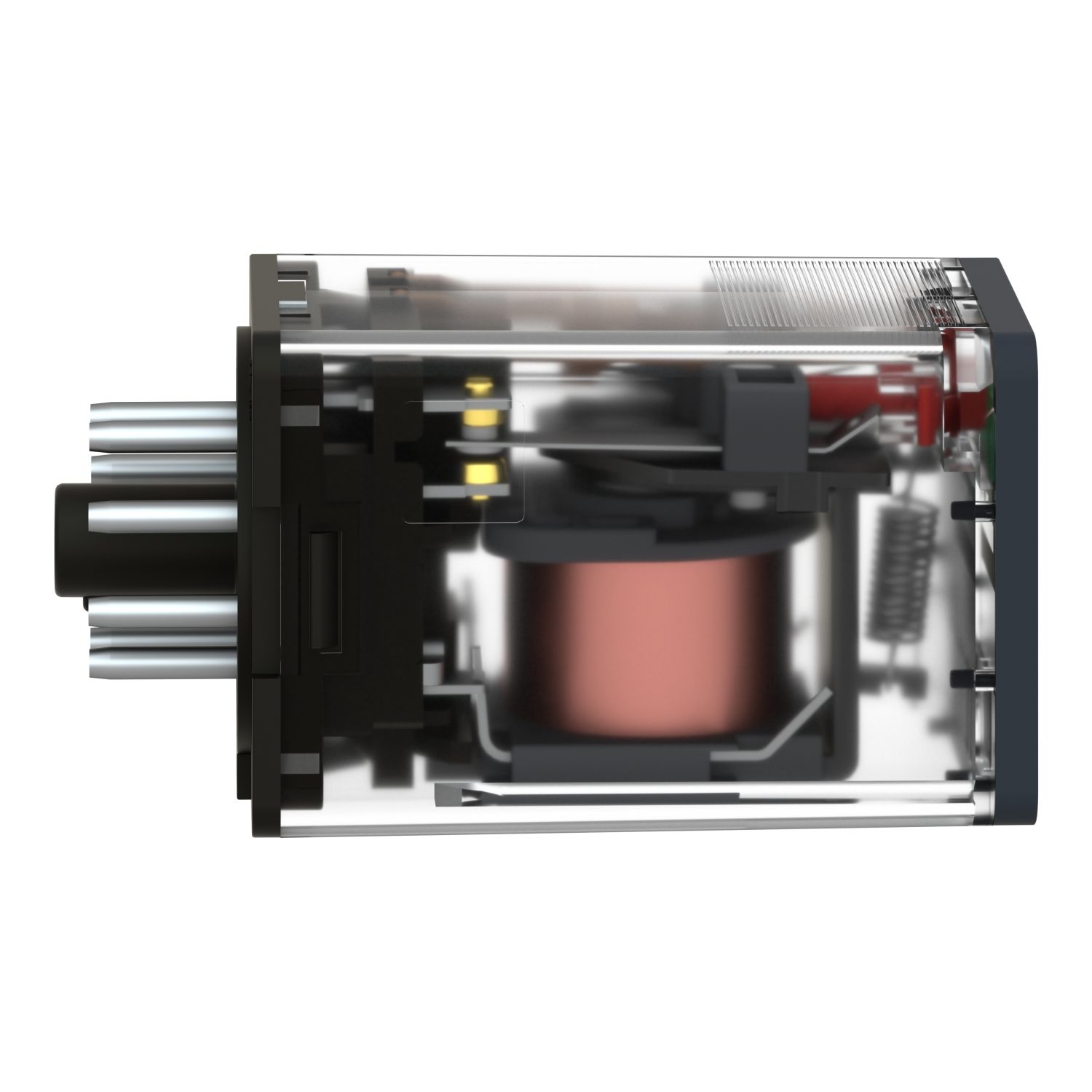 Picture of Universal plug in relay, Harmony Electromechanical Relays, 10A, 2CO, lockable test button, 24V AC