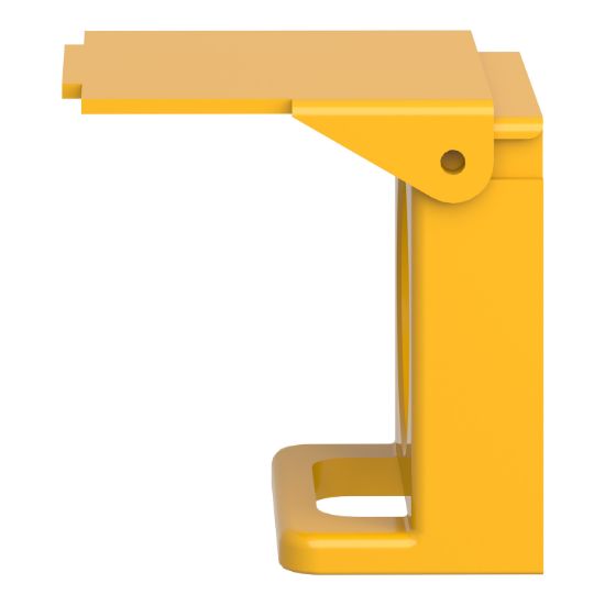 Picture of Padlockable flap, Harmony XB4, for 22mm flush push button, metal, yellow