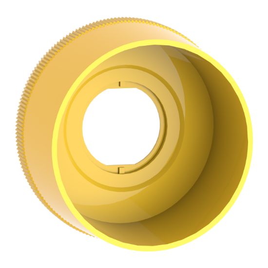 Picture of Round guard for 40mm Emergency stop, Harmony XB4, plastic, yellow, 63.5mm