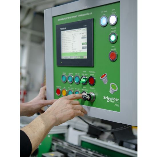 Picture of Round guard for 40mm Emergency stop, Harmony XB4, plastic, yellow, 76.2mm