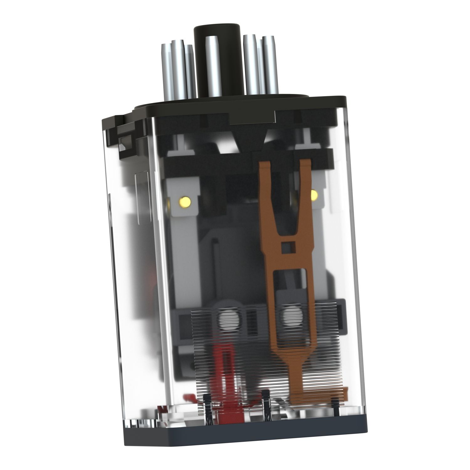 Picture of Universal plug in relay, Harmony Electromechanical Relays, 10A, 2CO, lockable test button, 230V AC