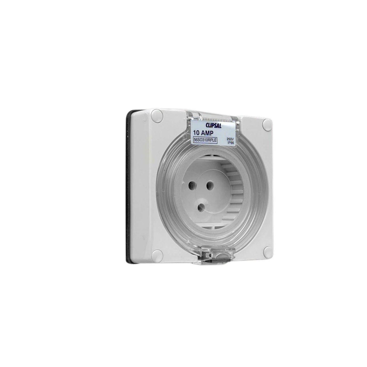Picture of Socket Inlet, Clipsal - 56 Series, Surface 3 PIN 10A Less Enclosure