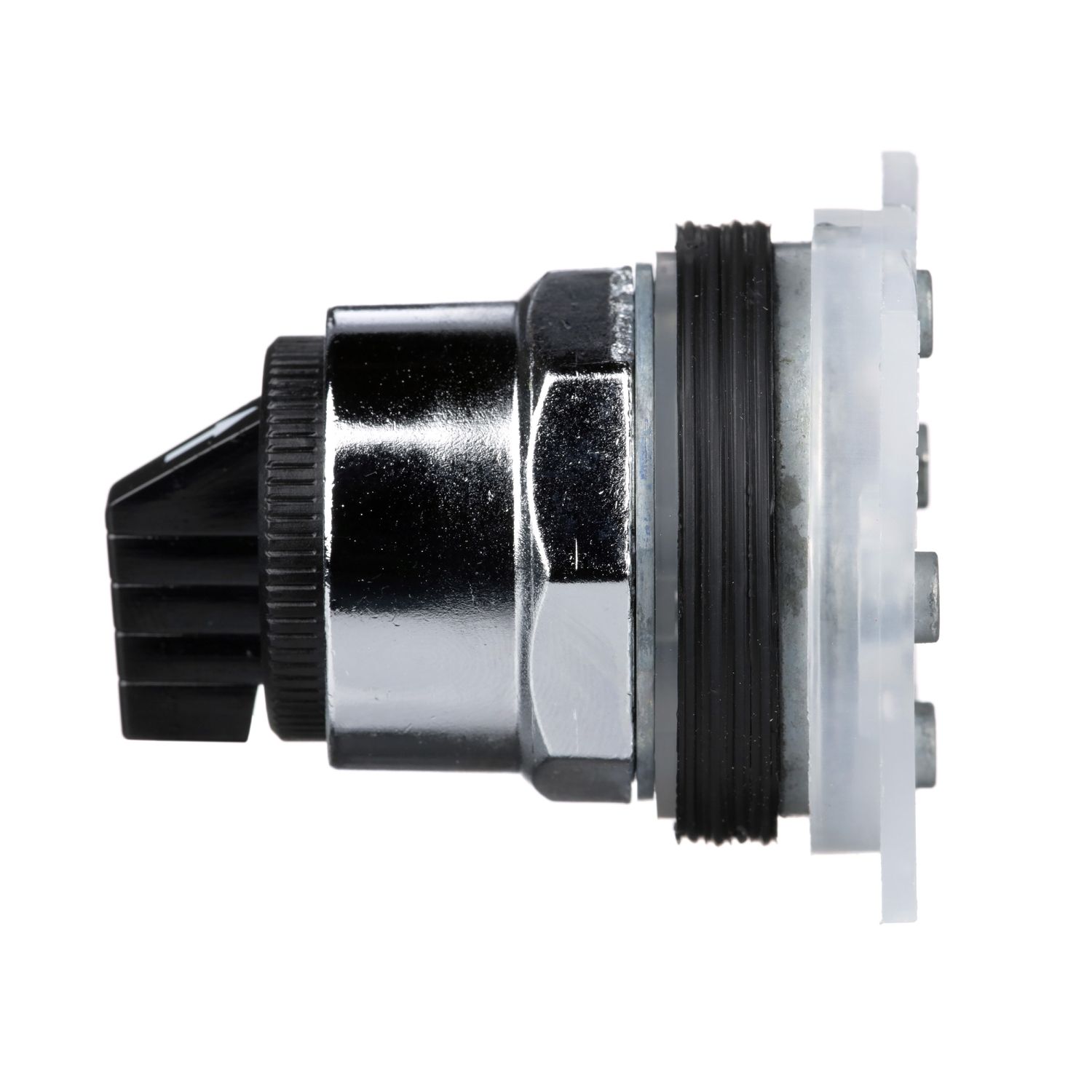 Picture of Selector switch head, Harmony 9001K, metal, standard handle, black, 30mm, 3 positions,return both sides to center