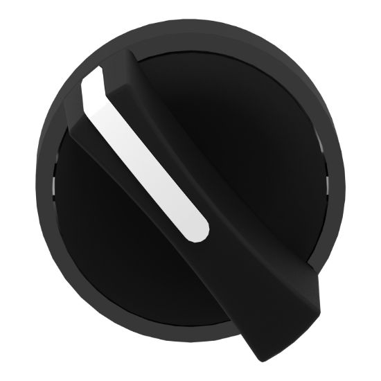 Picture of Head for selector switch, Harmony XB4, black metal, black, 22mm, 2 positions, stay put