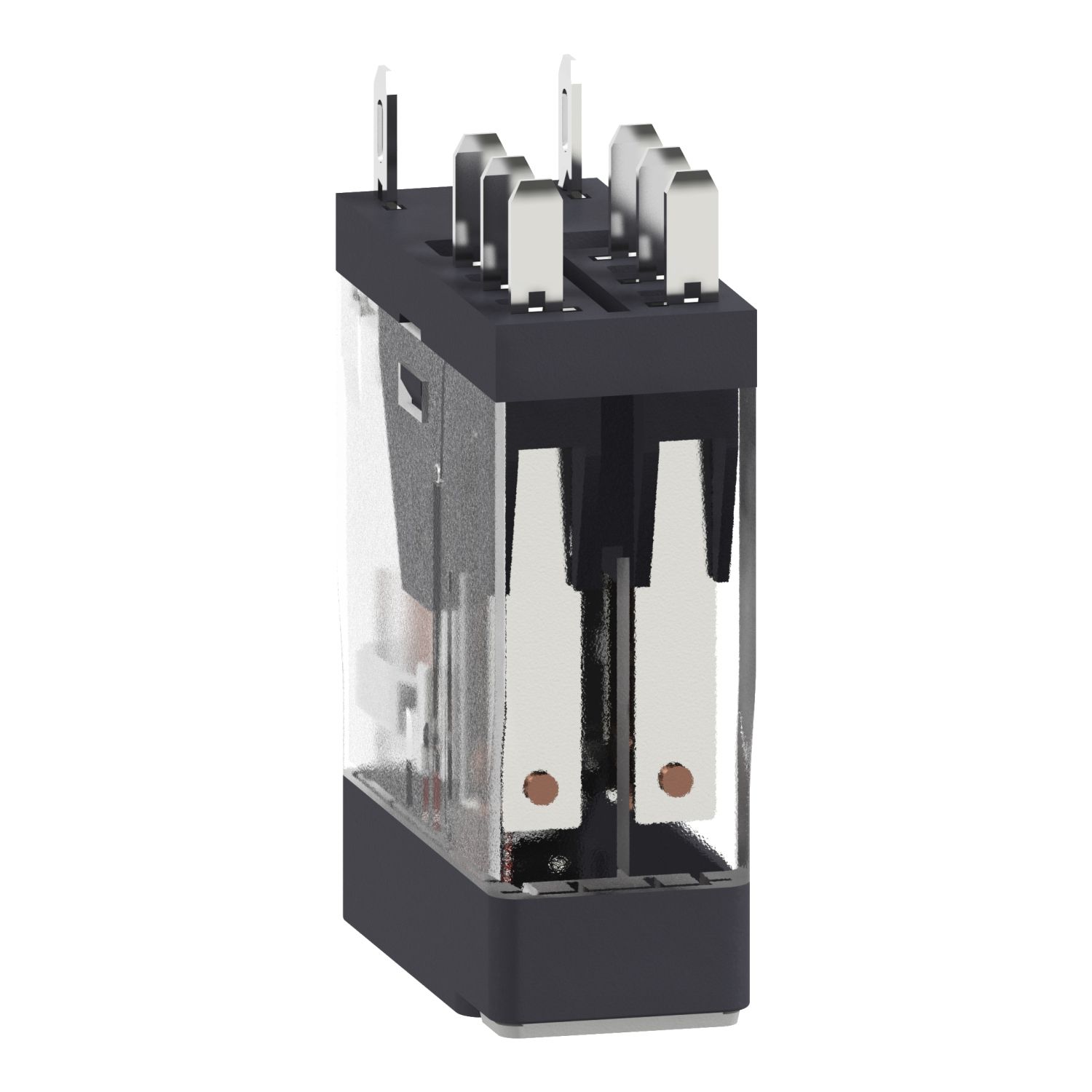 Picture of interface plug in relay, Harmony Electromechanical Relays, 5A, 2CO, lockable test but to n, 24V AC