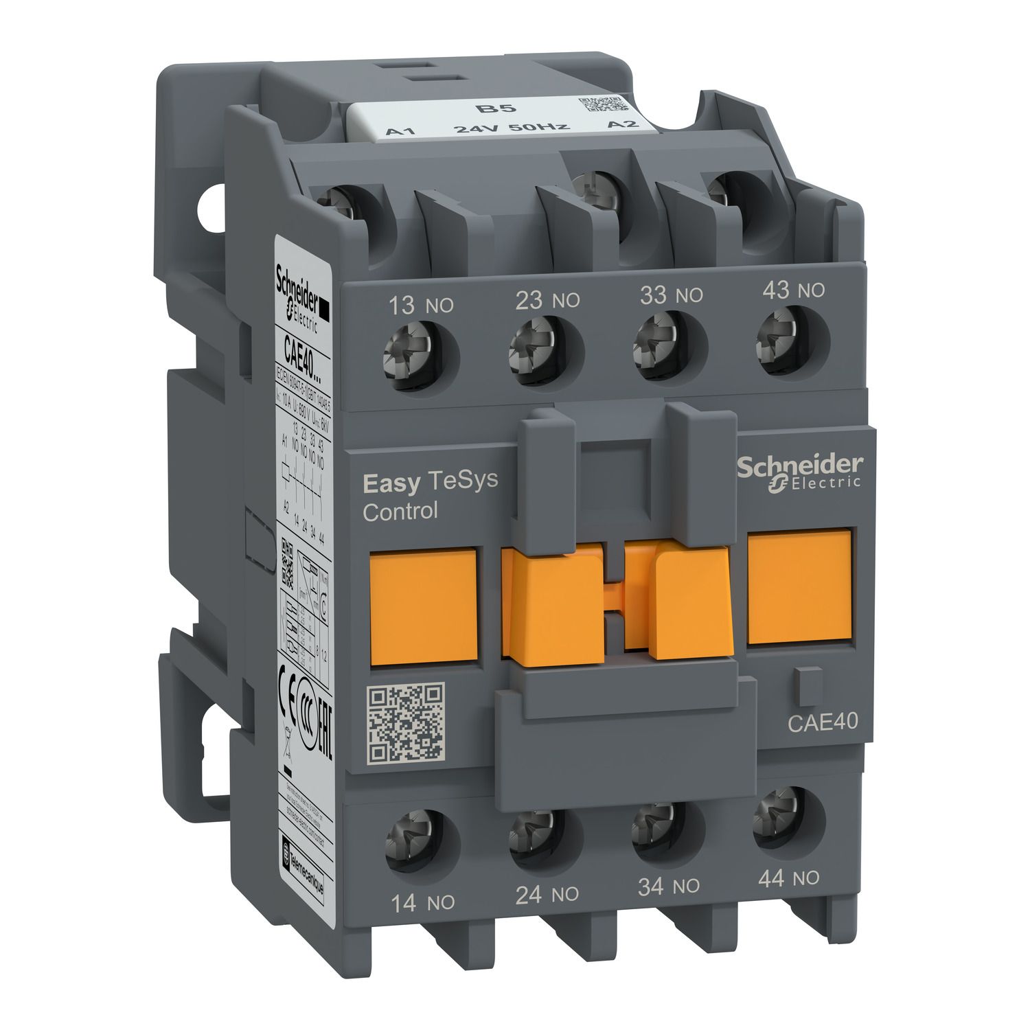 Picture of Control relay,Easy TeSys Control,CAE,4NO,<=690V,24V AC 50Hz coil