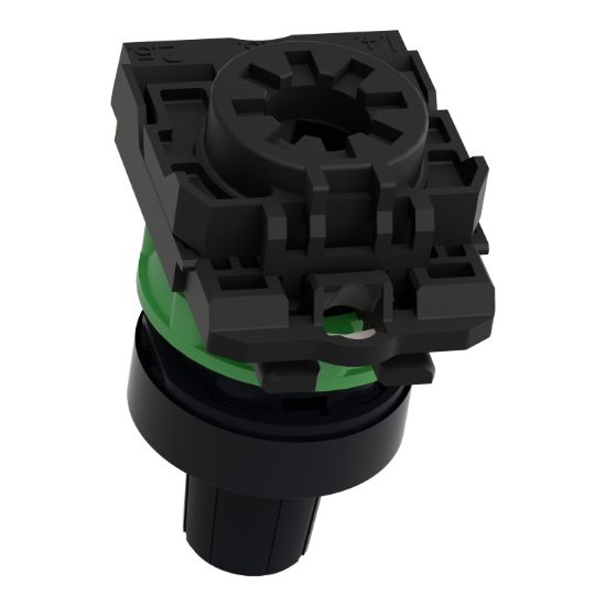 Picture of Potentiometer head, Harmony XB5, plastic,black, 22mm, for use with 6.35mm shaft
