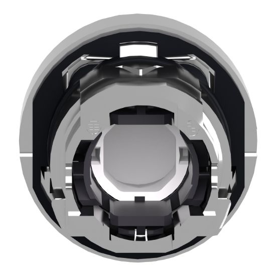 Picture of Head for illuminated push button, Harmony XB4, metal, blue projecting, 22mm, push push, universal LED, unmarked