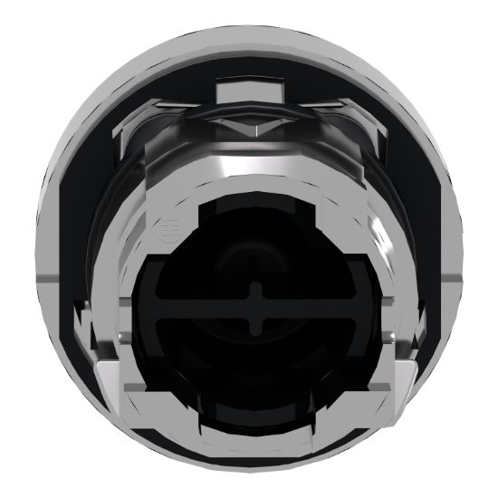 Picture of Head for non illuminated push button, Harmony XB4, metal, black, flush, 22mm, push push, unmarked
