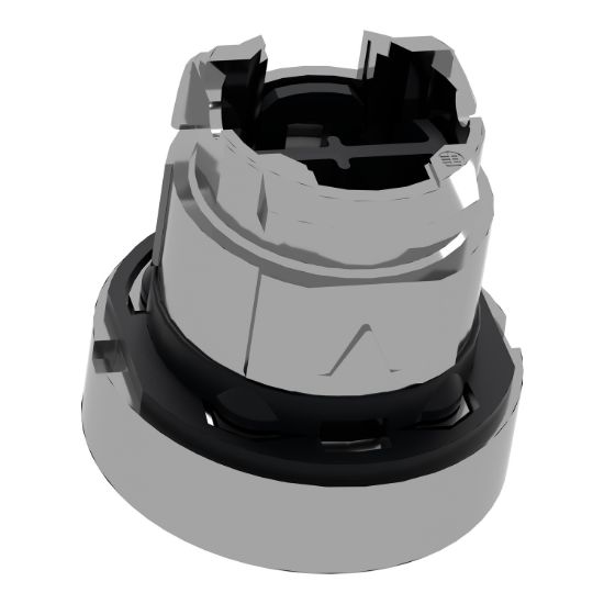 Picture of Head for non illuminated push button, Harmony XB4, metal, black, flush, 22mm, push push, unmarked