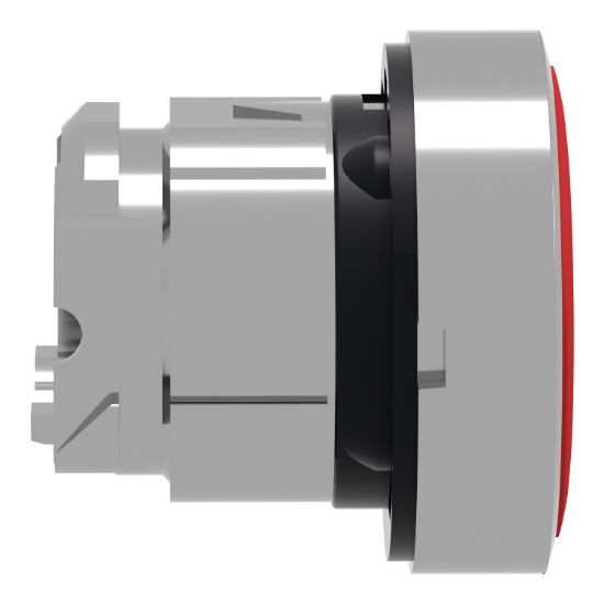 Picture of Head for non illuminated push button, Harmony XB4, metal, red, flush, 22mm, push push, unmarked