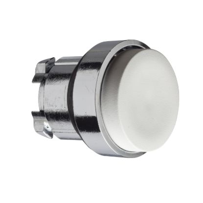 Picture of white projecting pushbutton head 22mm push-push unmarked