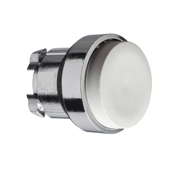 Picture of white projecting pushbutton head 22mm push-push unmarked