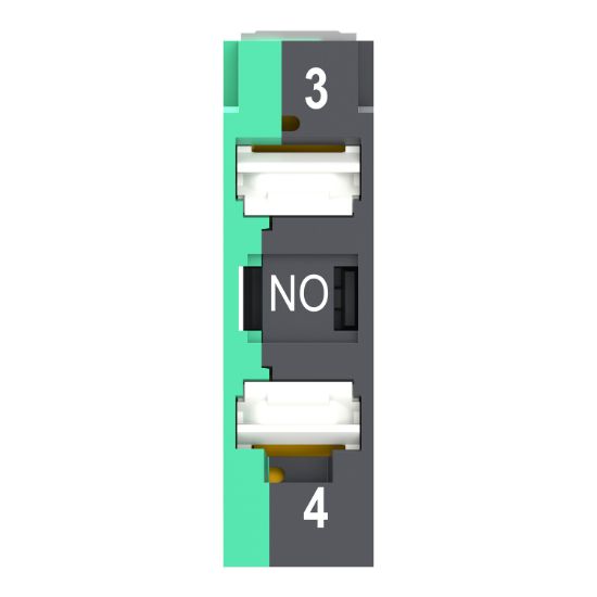 Picture of Single contact block, Harmony XB4, Hamony XB5, silver alloy, compact push in terminals, 1 NO