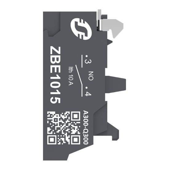 Picture of Single contact block, Harmony XB4, Hamony XB5, silver alloy, compact push in terminals, 1 NO