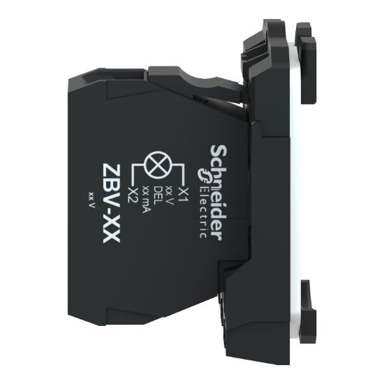 Picture of Light block with body fixing collar, Harmony XB5, plastic, for BA9s bulb, lt 250V